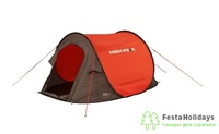 Палатка High Peak Vision 2 красный/серый