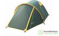 Палатка RockLand Pamir 3+ зеленый
