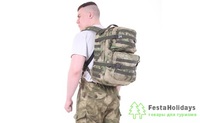 Рюкзак KE Tactical Assault 40л 500 Den (стропы олива) A-Tacs FG