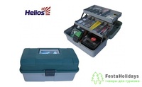 Ящик рыболова Helios двухполочный зеленый